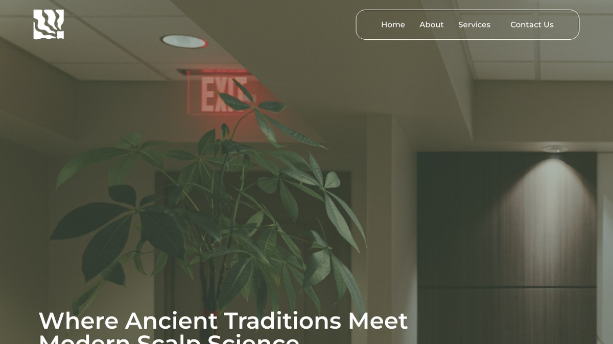 Screenshot of the Serenity Hair RX website